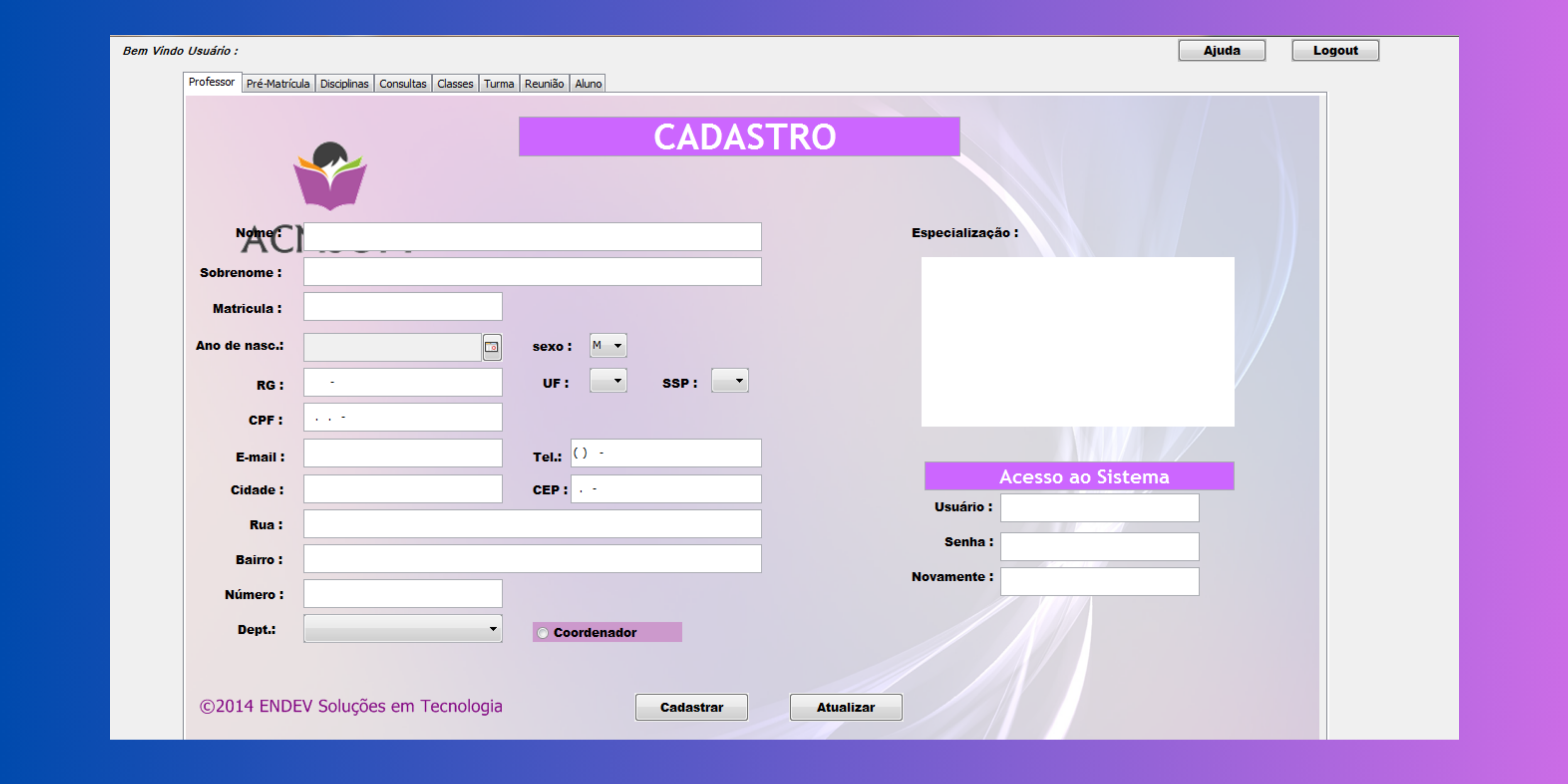 Acm Cadastro de alunos